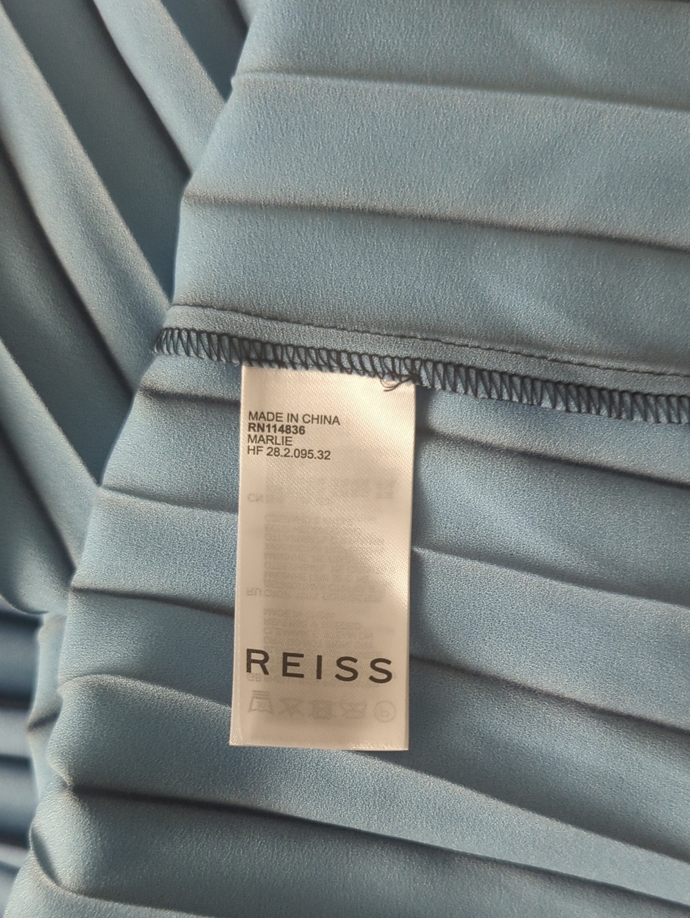 REISS Marlie Ombre Pleated Midi Skirt - Picture 9 of 10
